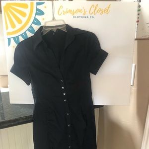 Black button up dress!